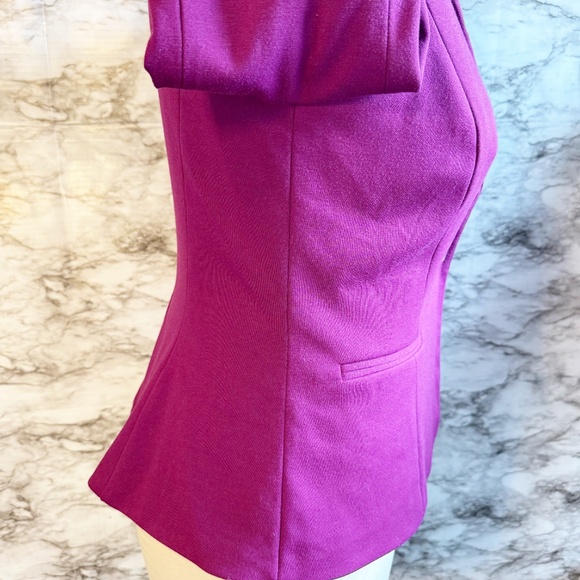 NY Collection Magenta Peplum Blazer - Picture 4 of 9